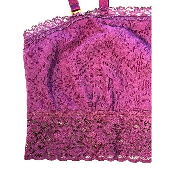 Two Victoria's Secret PINK Lace Bralettes Gray and Purple Size Medium - Picture 15 of 16